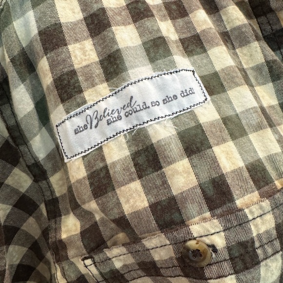 Katie Rie’s Upcycled Plaid Button Down Shirt, Baylor University- size M oversize - Picture 6 of 14